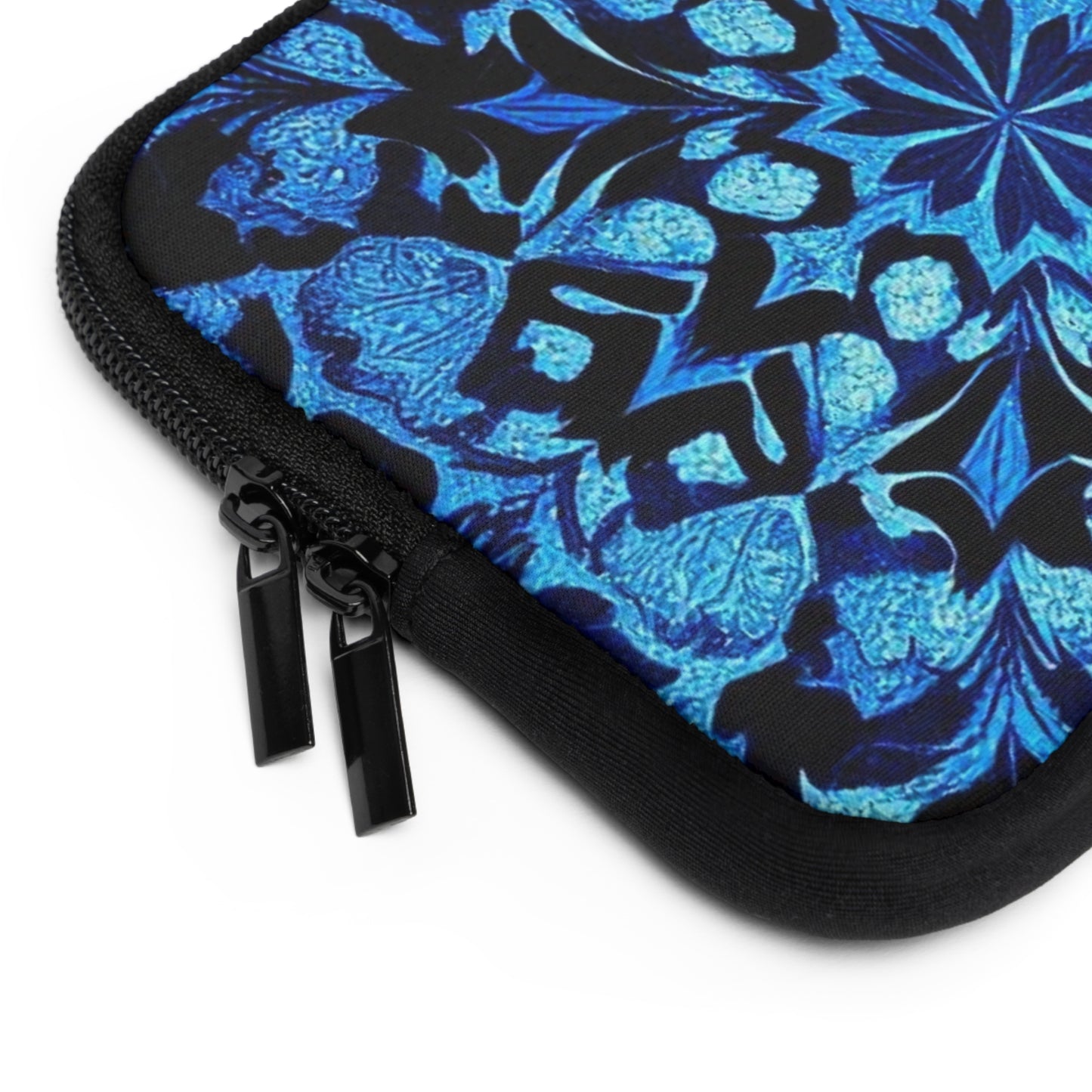 Vibrant Blue Mandala Laptop Sleeve