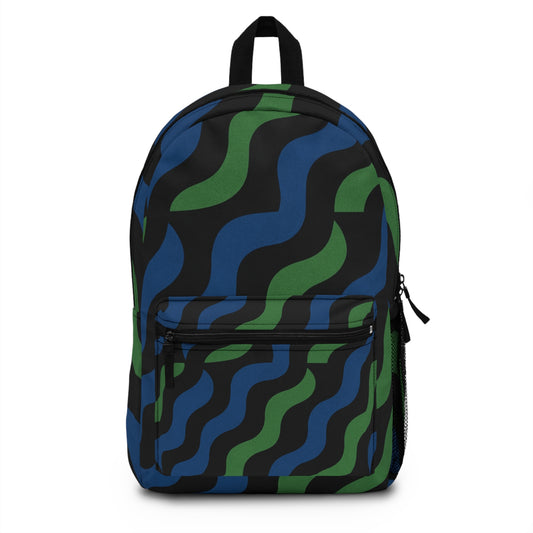 Trendy Wave Pattern Backpack