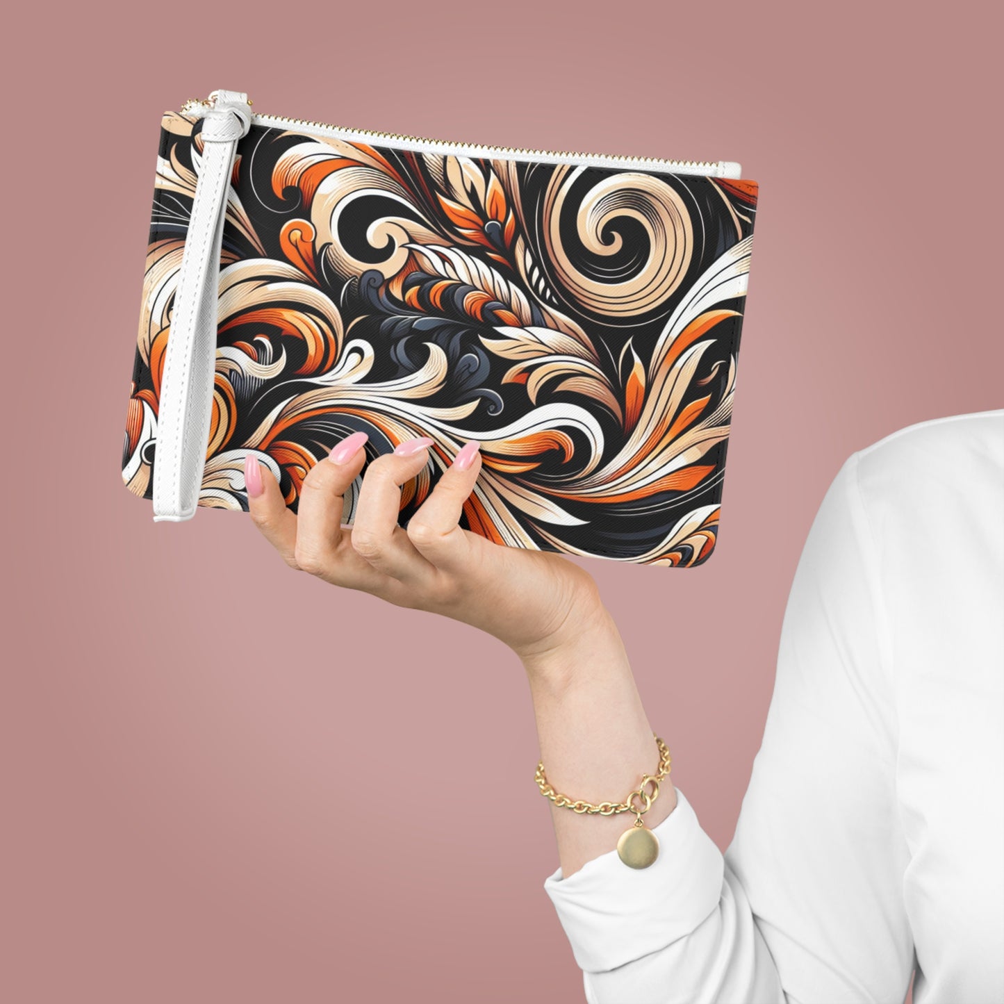 Elegant Floral Clutch Bag