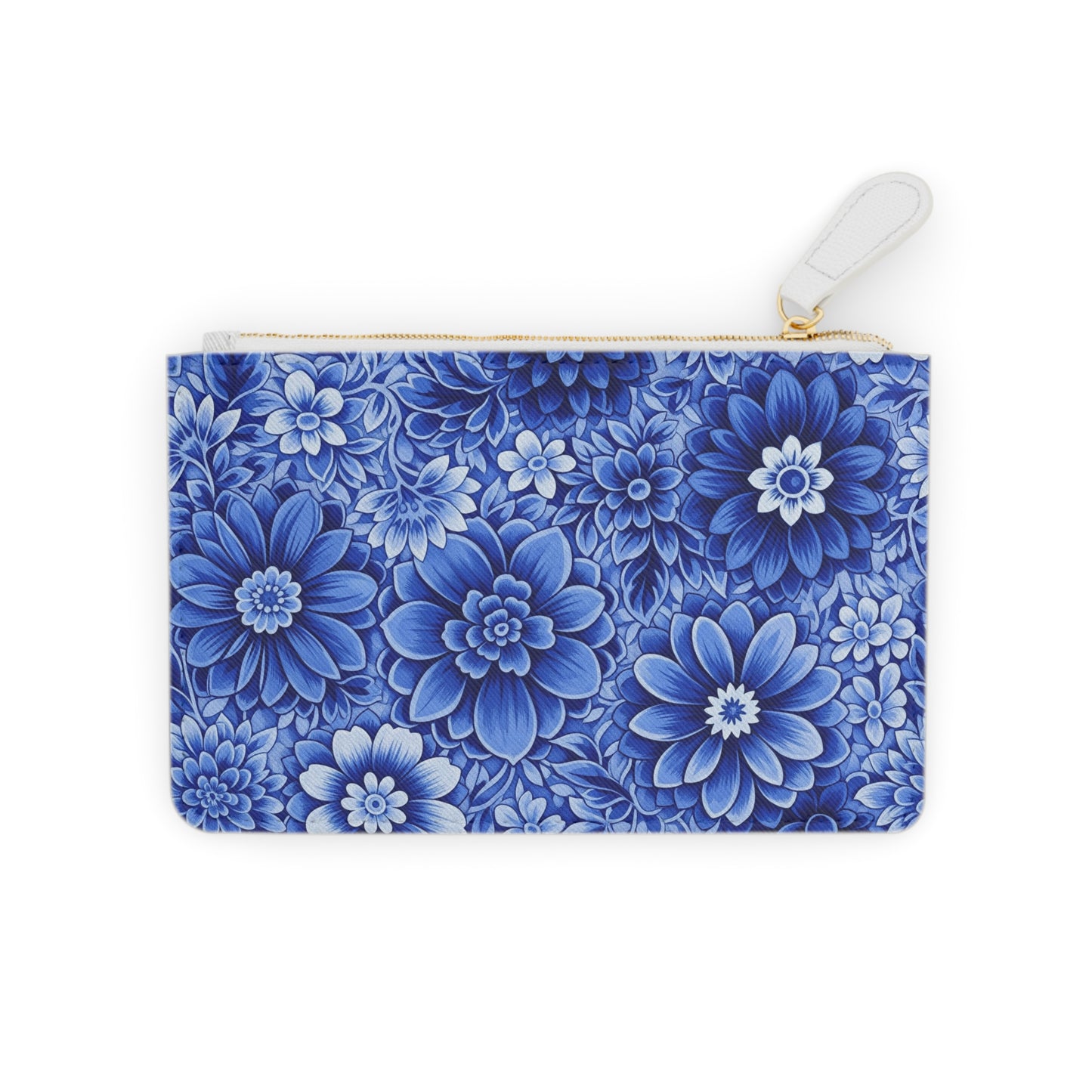 Floral Blue Mini Clutch Bag