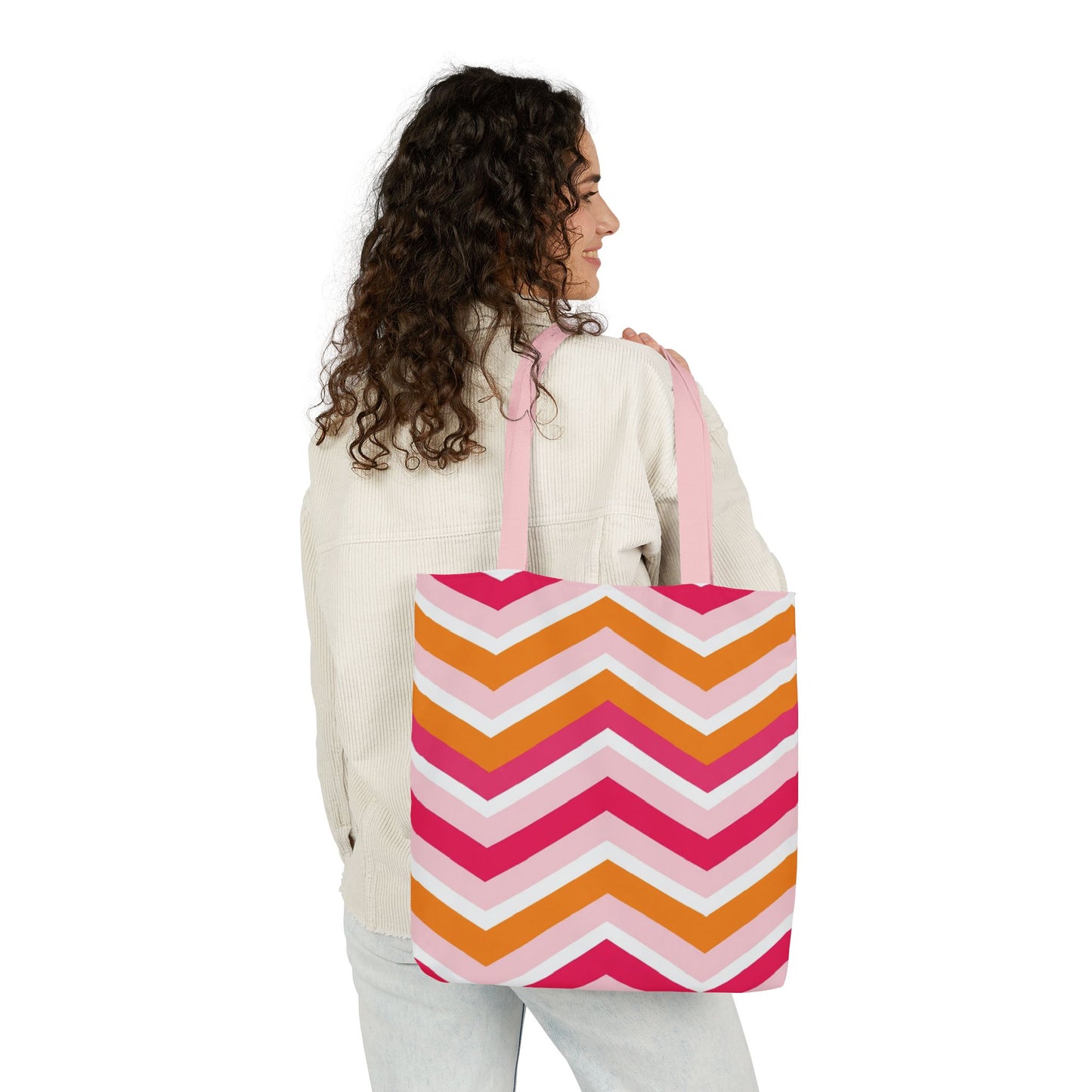 Colorful Chevron Canvas Tote Bag