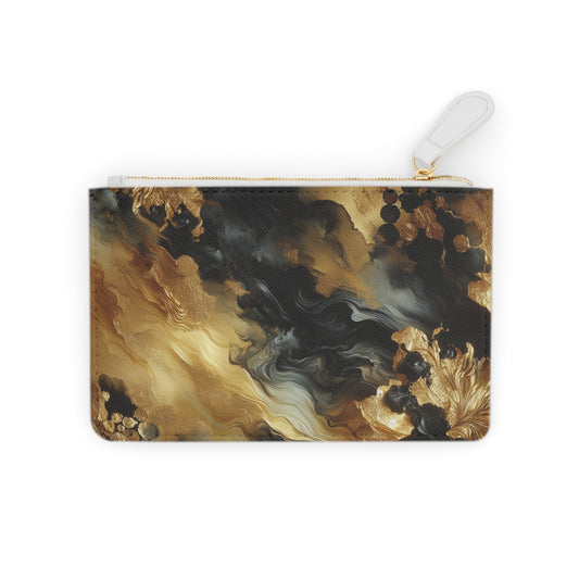 Gold Black Mini Clutch Bag