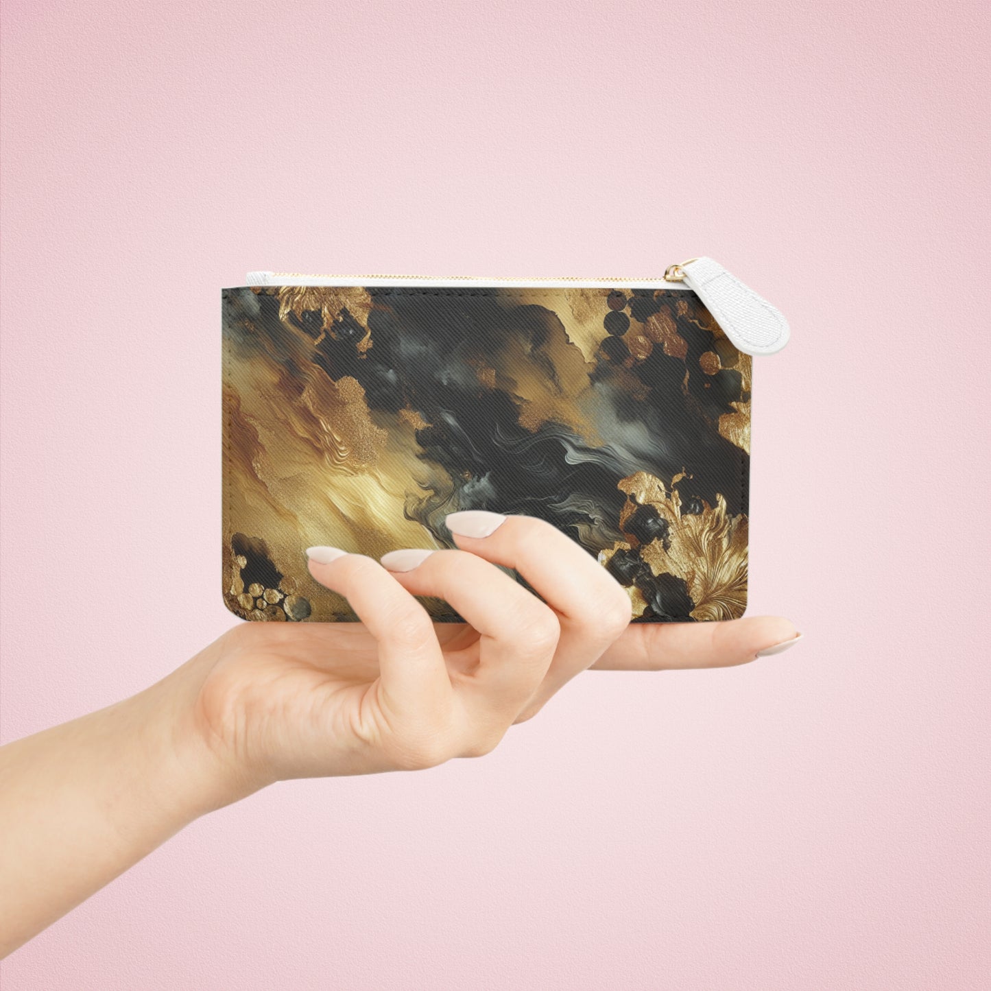 Gold Black Mini Clutch Bag