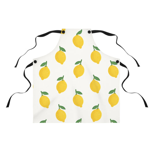 Cheerful Lemon Print Apron