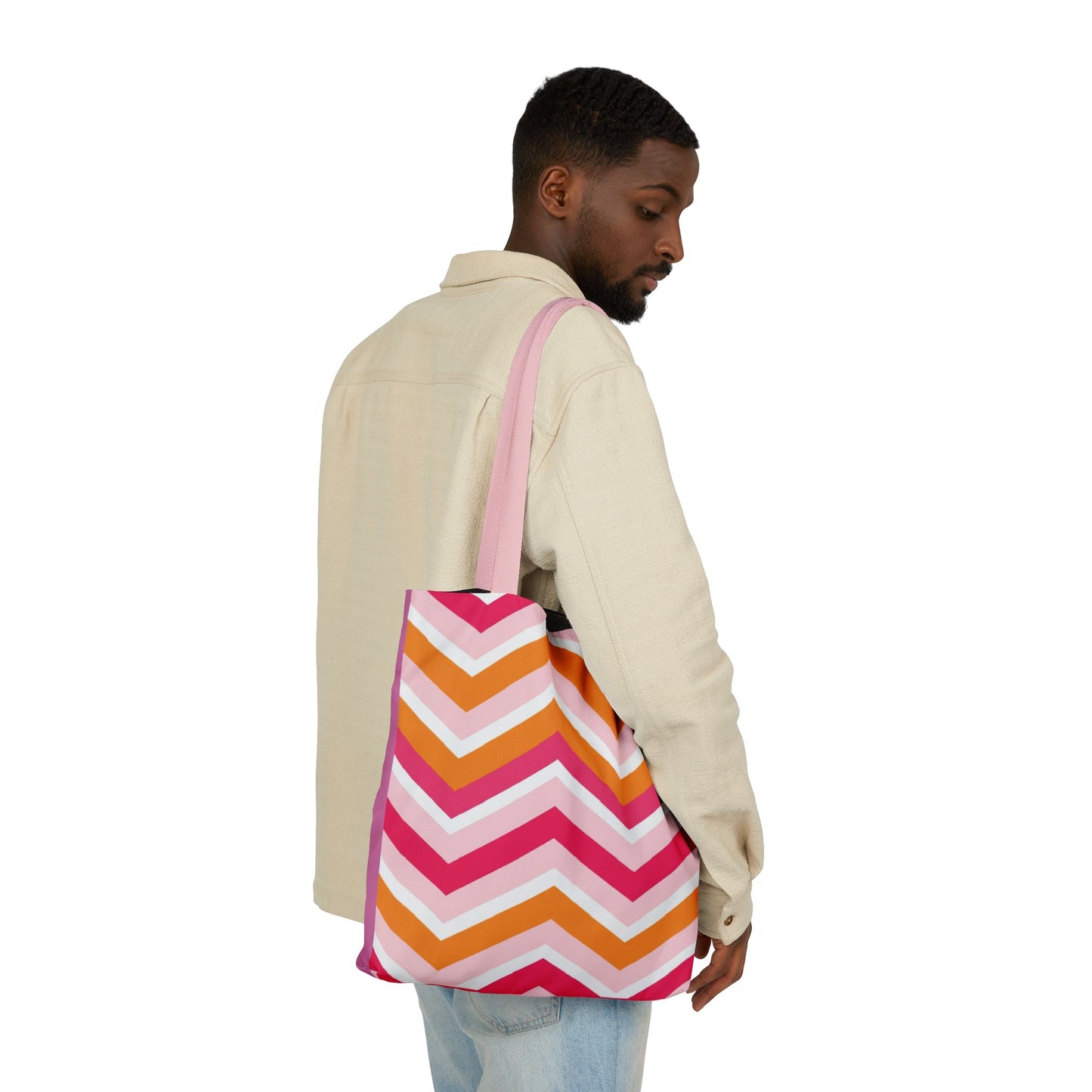 Colorful Chevron Canvas Tote Bag