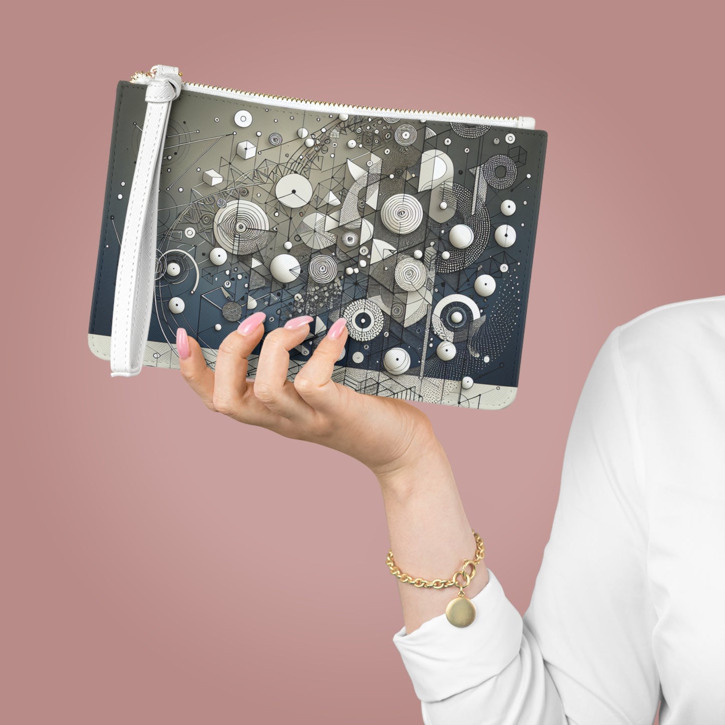 Stylish Geometric Clutch Bag