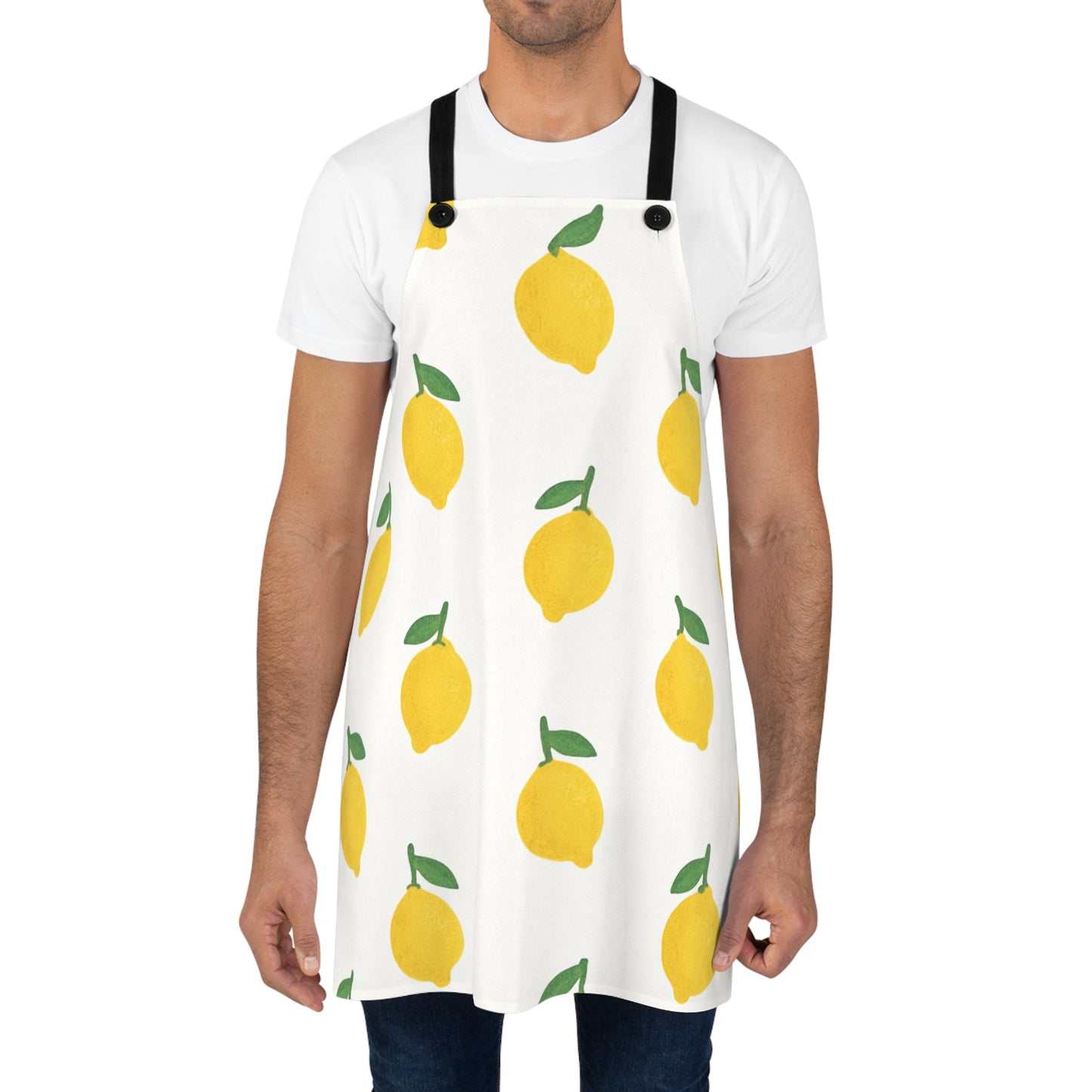 Cheerful Lemon Print Apron