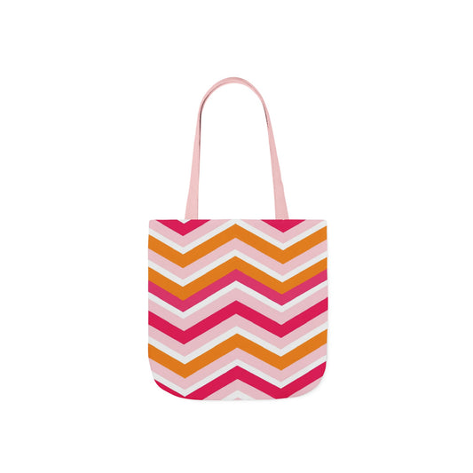 Colorful Chevron Canvas Tote Bag